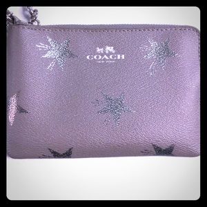 Authentic Coach Gray Star Wristlet